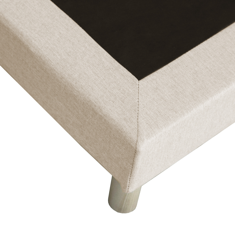 Ensemble matelas HOTEL CONFORT et sommier beige à lattes fixes