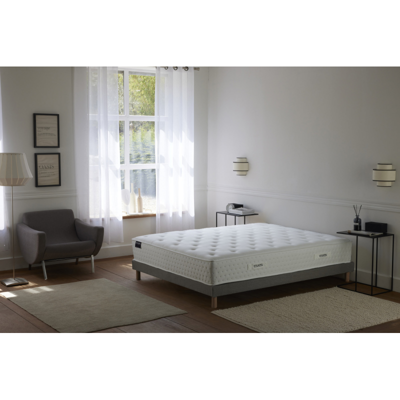 Ensemble matelas hybride & sommier gris – STYLHOTEL