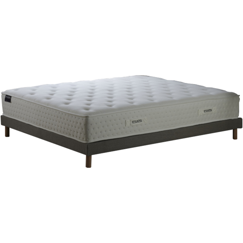 Ensemble matelas hybride & sommier gris – STYLHOTEL