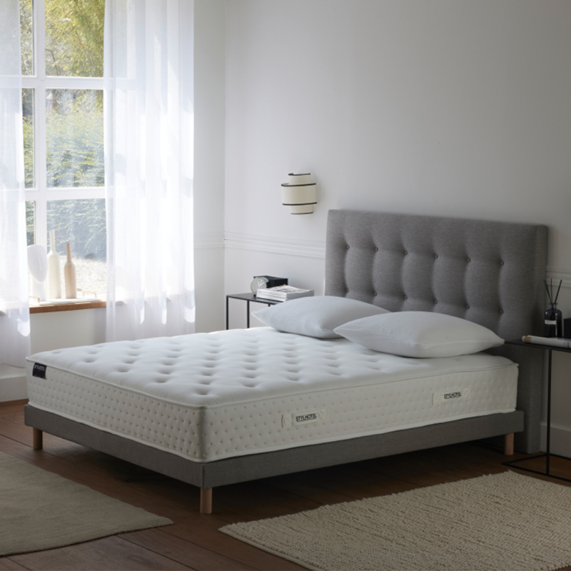 Ensemble literie HYBRIDE gris - Confort hôtelier STYLHOTEL