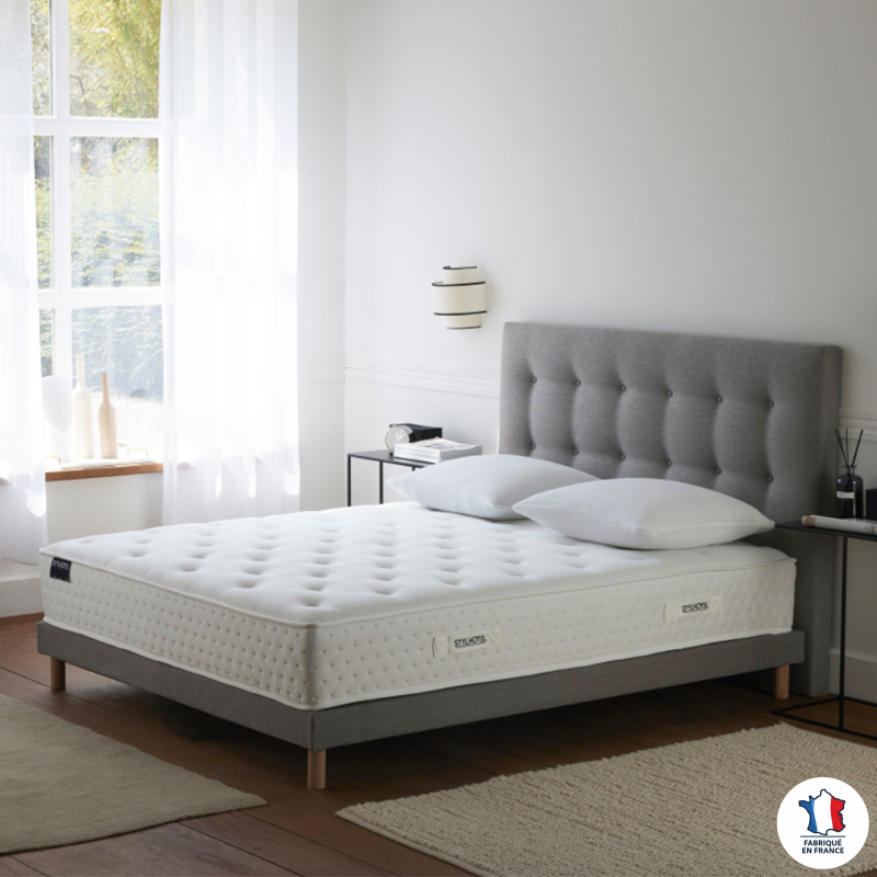 Ensemble literie HYBRIDE gris - Confort hôtelier STYLHOTEL