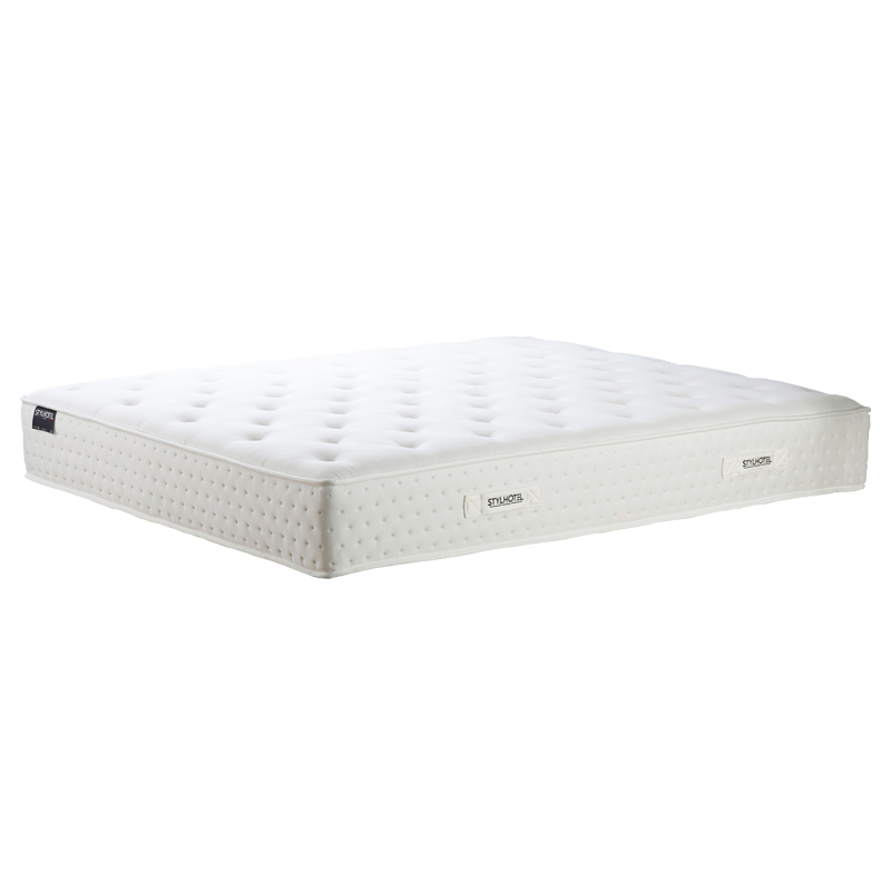 Ensemble HOTEL CONFORT HYBRIDE gris – Matelas, sommier, tête STYLHOTEL