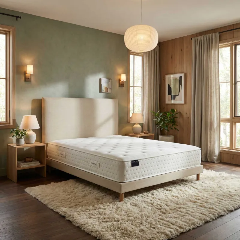 Ensemble HÔTEL CONFORT HYBRIDE – Matelas, sommier et tête de lit