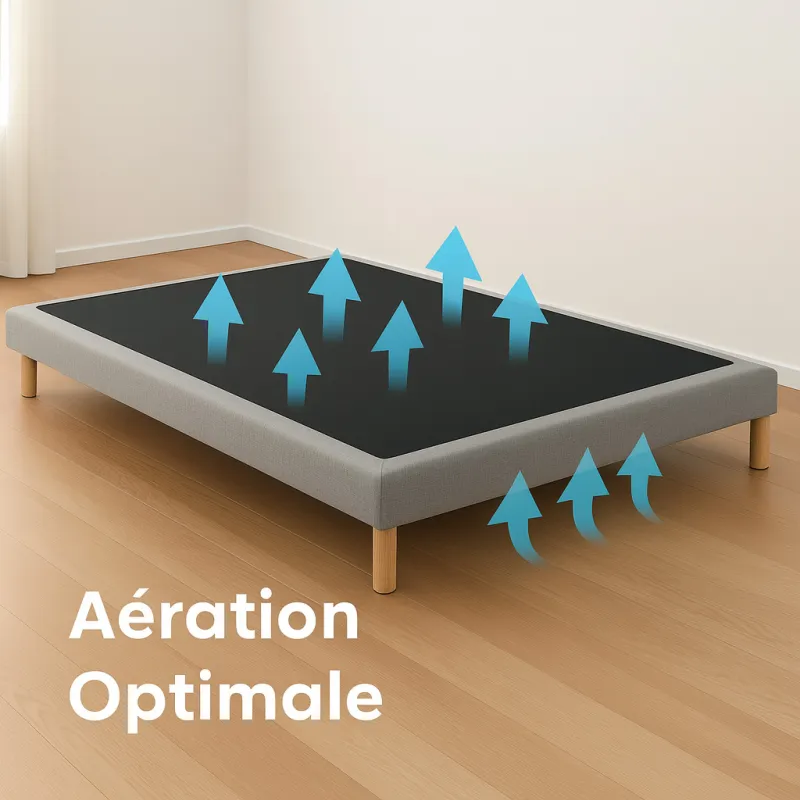 Ensemble HOTEL CONFORT HYBRIDE gris – Matelas, sommier, tête STYLHOTEL