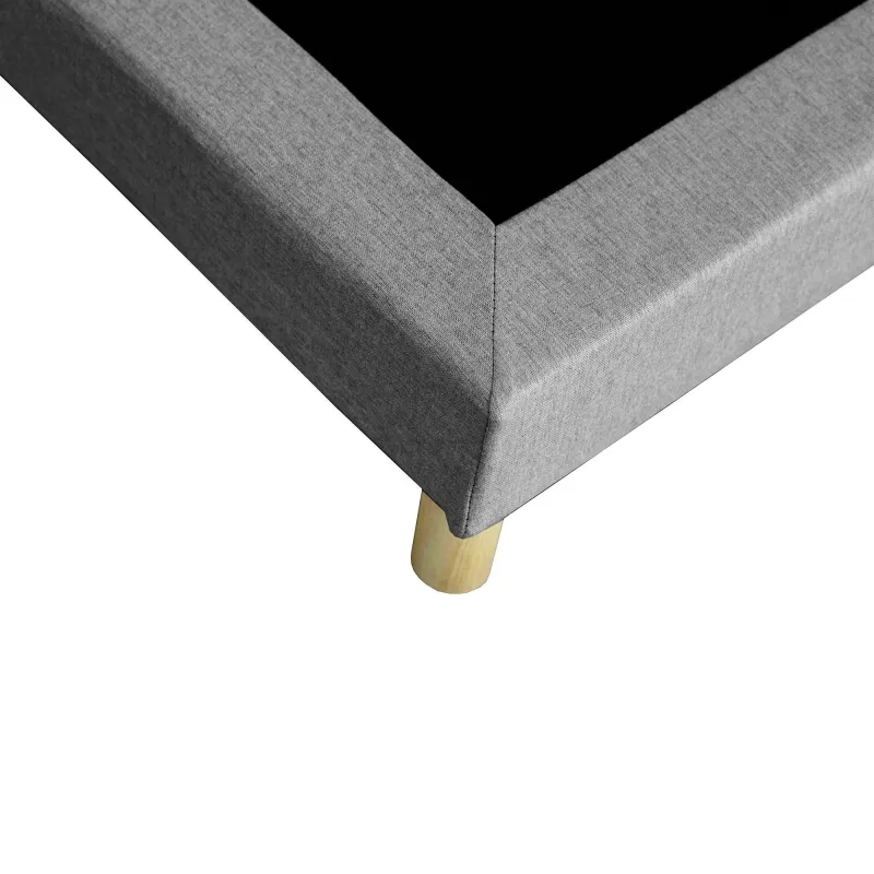 Ensemble literie gris HÔTEL CONFORT – Matelas + sommier + tête de lit