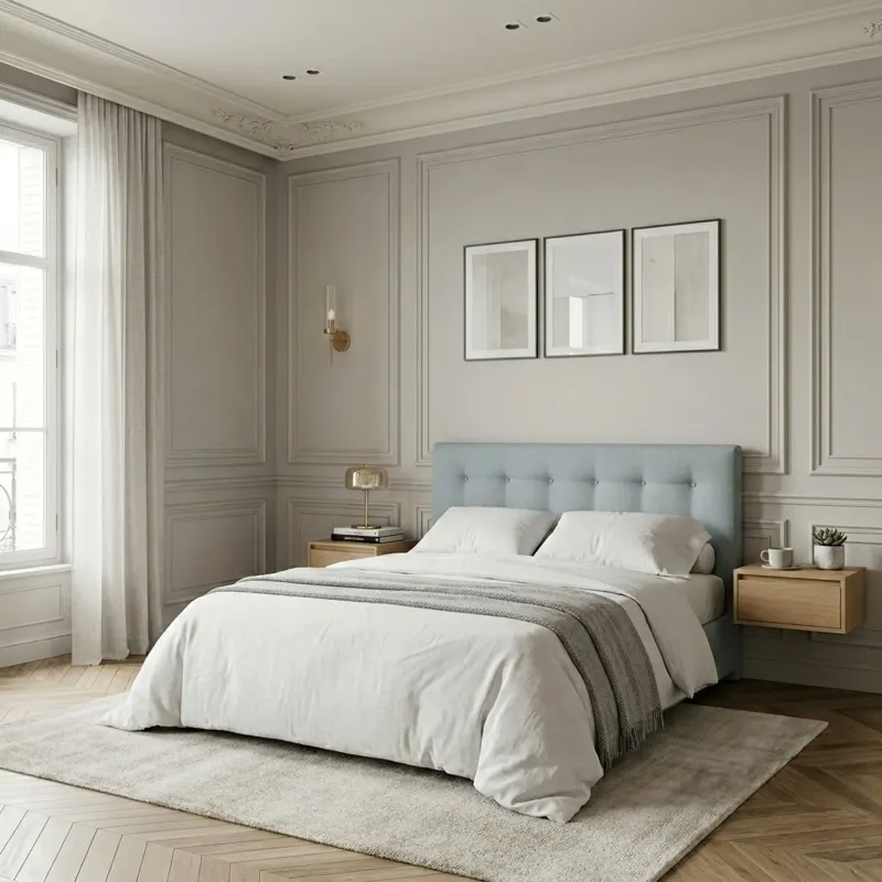 Déstockage : Tête de lit capitonnée bleu ciel | Dernières pièces