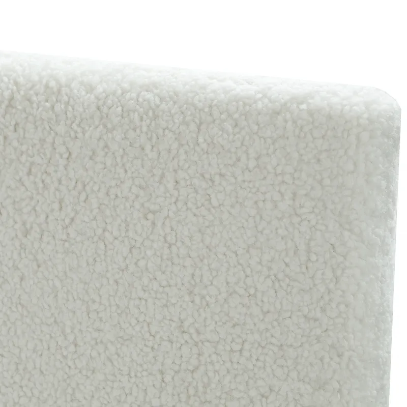 Déstockage : Tête de lit lisse bouclette écru | Dernières pièces