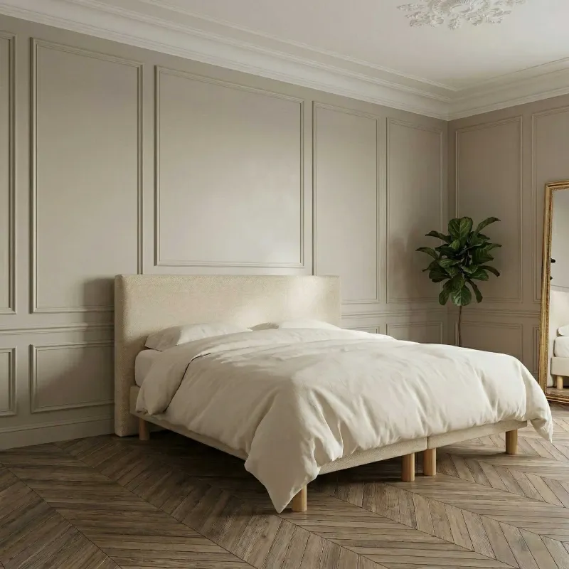 Tête de lit lisse beige