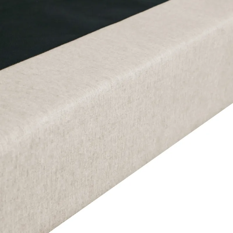 Sommier tapissier beige à lattes flexibles | Confort ferme & tissu antidérapant