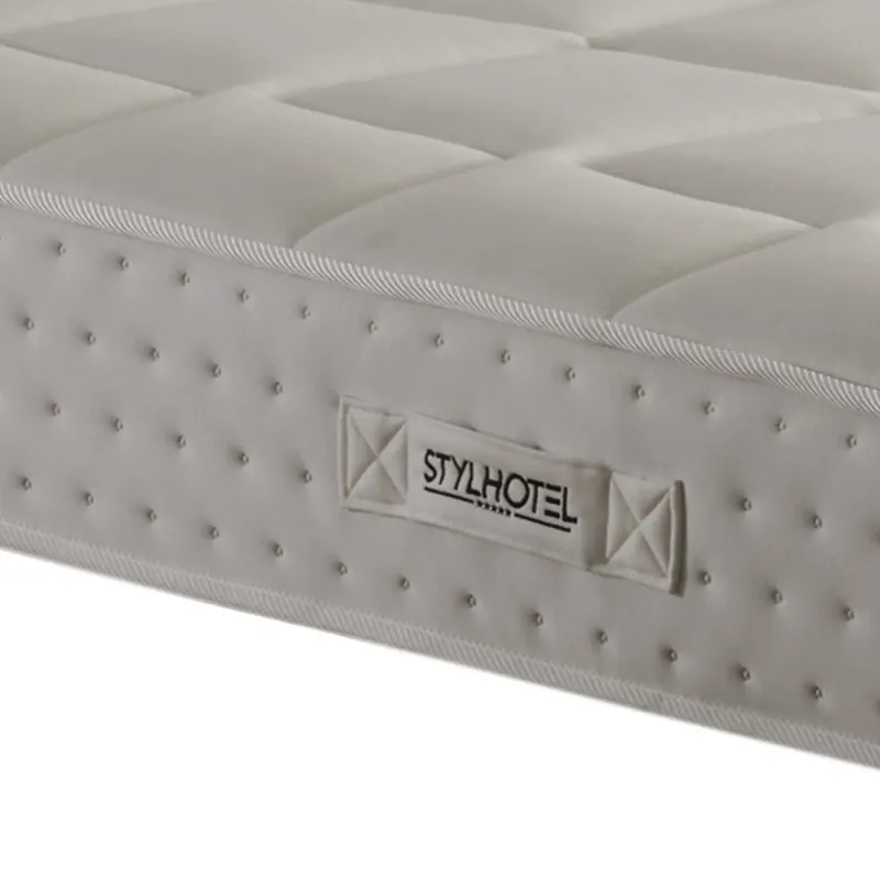 Ensemble lit HÔTEL CONFORT gris – matelas + sommier tapissier