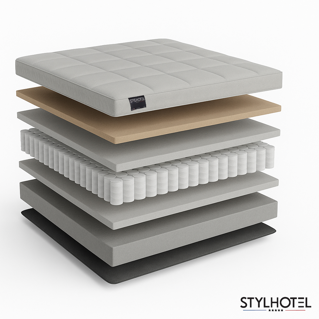 Décomposition matelas hôtel confort