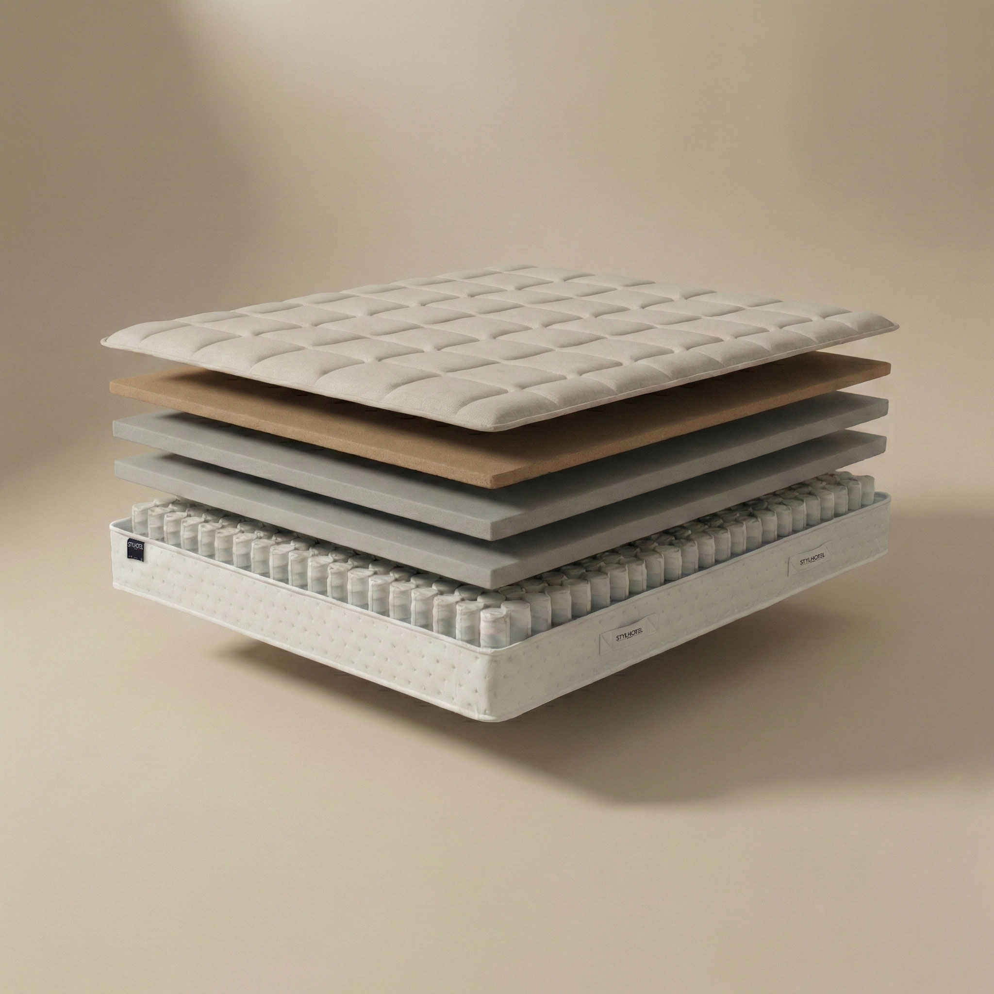 Décomposition matelas hôtel confort