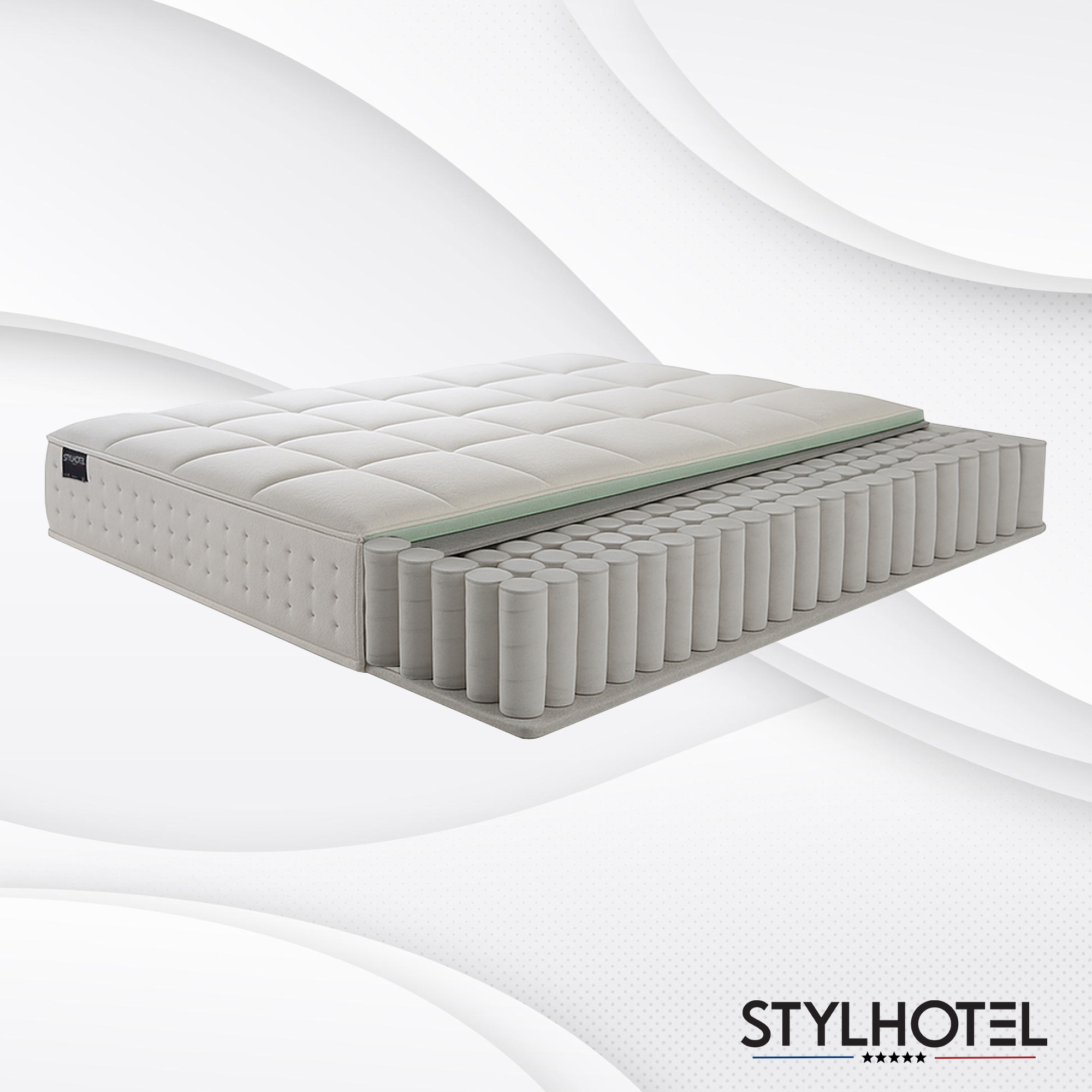 Décomposition matelas hôtel confort